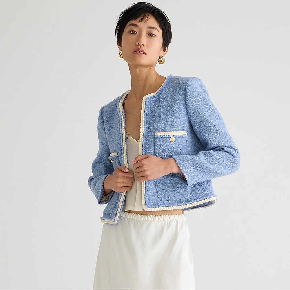 NWT J.Crew Frances Lady Jacket in maritime tweed